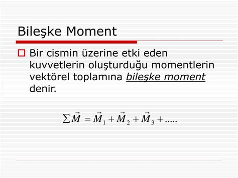 PPT MOMENT DENGE AĞIRLIK MERKEZİ PowerPoint Presentation free