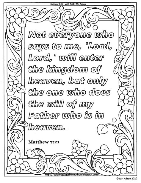 Matthew 6 25 Coloring Page Coloring Pages