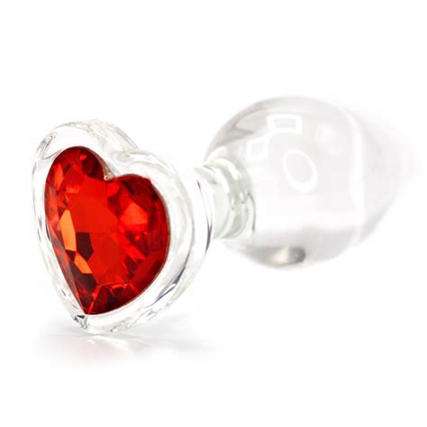 Plug Anal En Verre Forme Coeur Rouge Easy Love