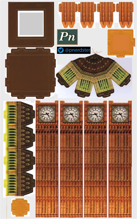 Big Ben Paper Model Big Ben Model Cut Out Free Printable 3d Paper