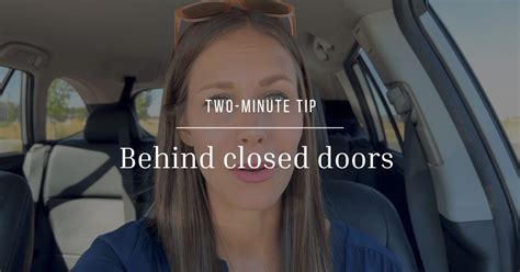 Two Minute Tip Behind Closed Doors — Abbey Louie