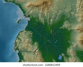 Maguindanao Province Philippines Colored Elevation Map Stock ...