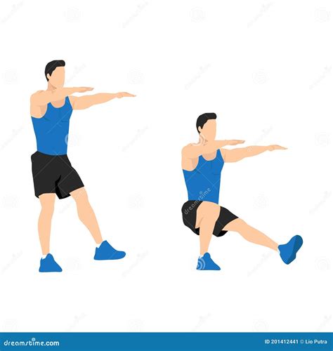 Pistol Squat Exercise Silhouette Vector Illustration | CartoonDealer ...