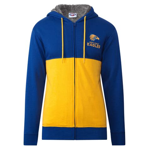 West Coast Eagles Mens Fur Lined Hood