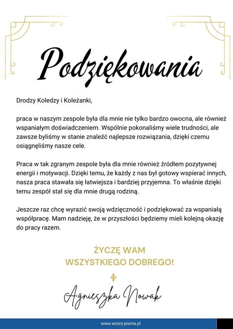 Jak napisać podziękowanie Wzory Pisma pl