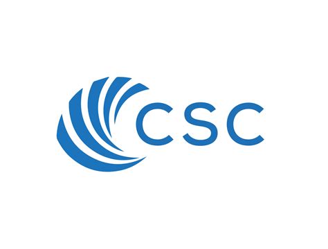 Csc Letra Logo Diseño En Blanco Antecedentes Csc Creativo Circulo