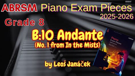 Abrsm Piano Grade B Andante No From In The Mists By