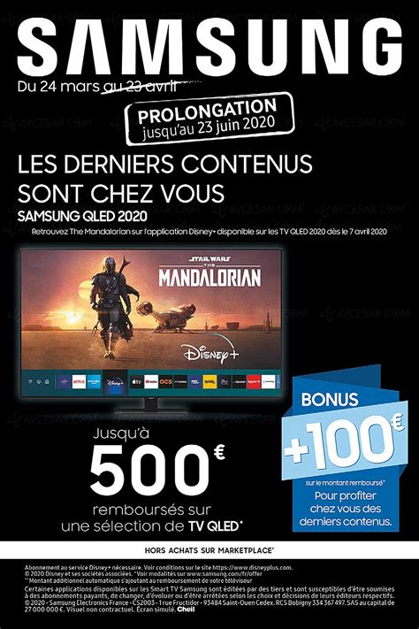 Offre de remboursement TV Samsung QLED 2020 jusqu à 600 remboursés