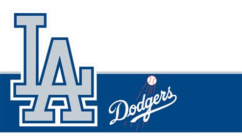 Download La Dodgers Logo Blue White Wallpaper | Wallpapers.com