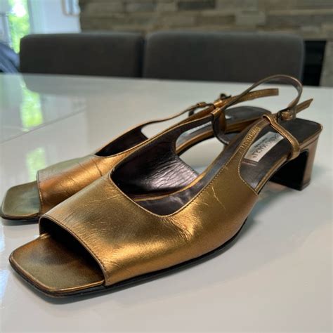 Bruno Magli Shoes Vintage Bruno Magli Golden Heels Poshmark