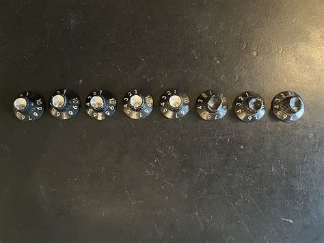 Fender Vintage Amp Knobs 1960s Blacksilver X 8 Plus 4 Reverb