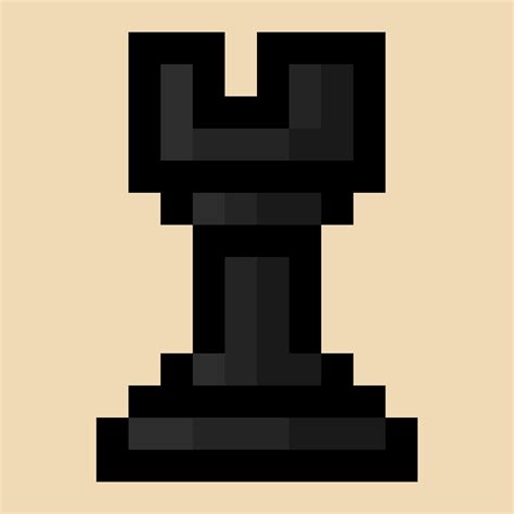 Pixilart Black Pixel Rook By Jope158