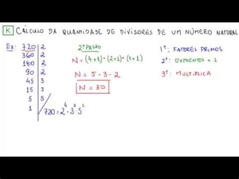 C Lculo Da Quantidade De Divisores De Um N Mero Natural Matem Tica