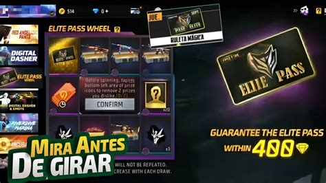 Pase Elite En Descuento Ruleta Magica De Free Fire Patrones Para