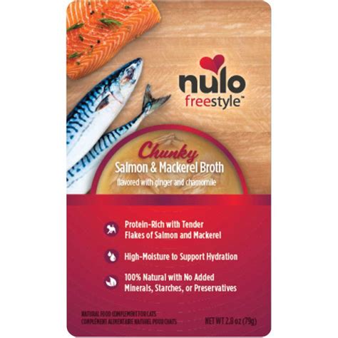 Nulo Freestyle Chunky Broths Pouch Salmon Mackerel 2 8 Oz