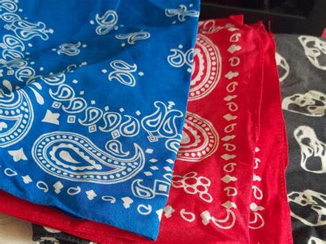 Handkerchief Panyo Take 3 Black Red And Blue Lazada Ph