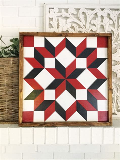 Carpenters Wheel Barn Quilt It Is 25 14 X 25 14 With Its Frame