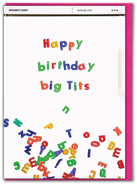 Rude Birthday Card Big Boobs By Brainbox Candy