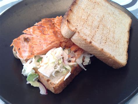 my back pages: grilled fish sandwich with cabbage slaw