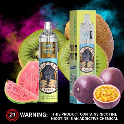 Original Torando 7000 Puffs Kiwi Passion Fruit Guava Juicy 0 2 3 5