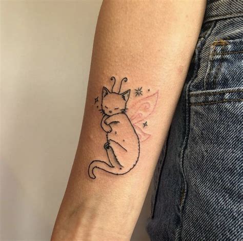 Fairy Cat Tattoo Subtle Tattoos Small Tattoos Baby Tattoos