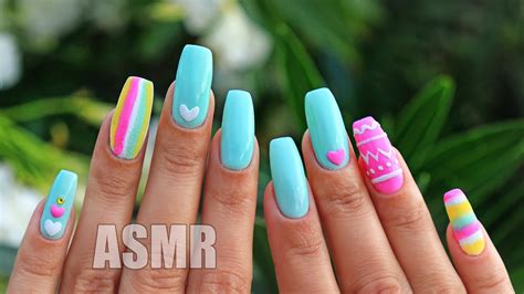 Asmr Nail Art Tutorial Design 💅 Whisper АСМР МАНИКЮР Летний дизайн