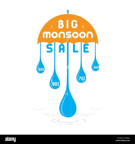 Big Monsoon Sale Banner Design Stock Vector Image And Art Alamy