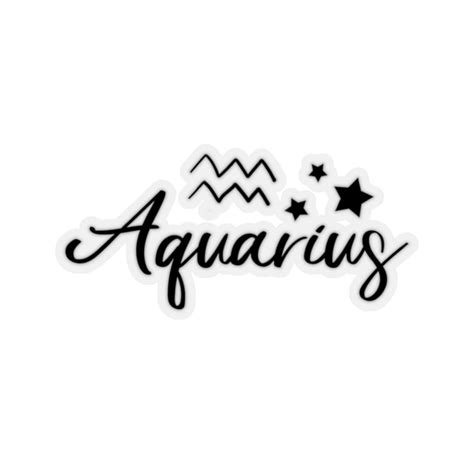 Aquarius Sticker Aquarius Stickers Aquarius Decals Aquarius Etsy