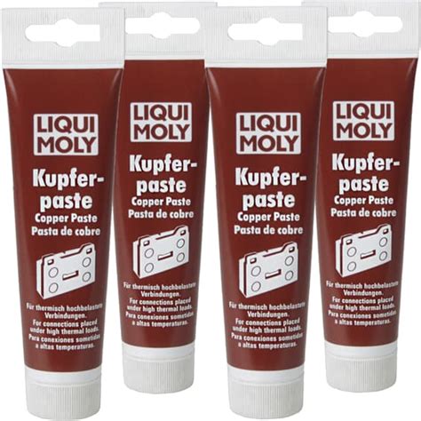 4x 100g TUBE LIQUI MOLY KUPFERPASTE MONTAGEPASTE FETT BREMSENPASTE ...