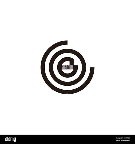 Letter G O And B Circle Geometric Symbol Simple Logo Vector Stock