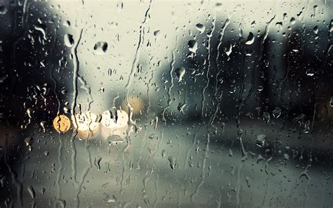 Water Drops Bokeh Rain Depth Of Field Headlights Water On Glass