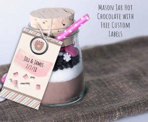 Mason Jar Hot Chocolate With Free Custom Labels