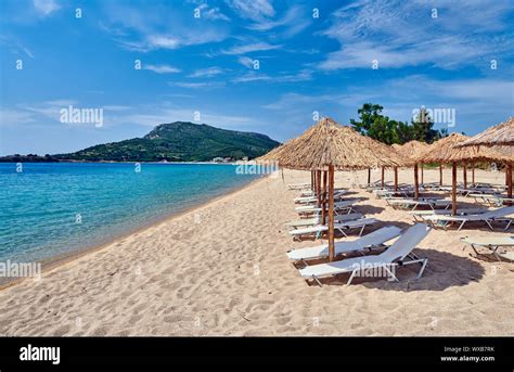 Beautiful beach in Toroni, Greece Stock Photo - Alamy