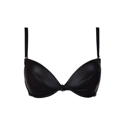 lingerie féminine soutien gorge push up effet latex noir V 8341