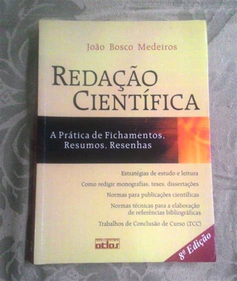 Redação Científica João Bosco Medeiros Livro Editora Atlas Usado