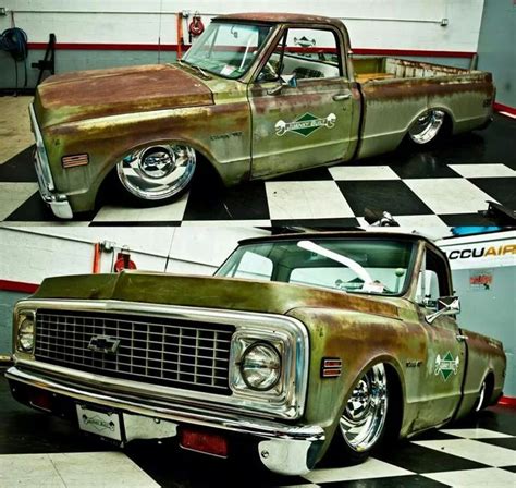 67 72 Chevy Truck Classic Chevy Trucks Chevy C10 Chevy Pickups Chevrolet Trucks Bagged