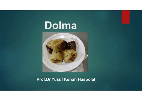 Pdf Dolma Yemeği