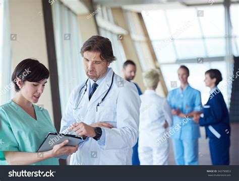 Group Medical Staff Hospital Doctors Team Stock Photo 342790853