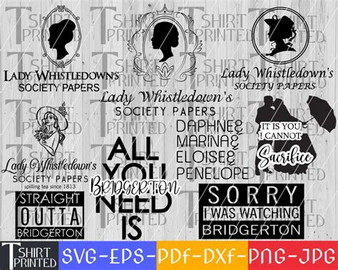 Lady Whistledown S Society Papers Svg Bridgerton Svg Etsy Uk