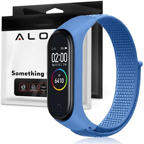 Pasek Opaska Alogy Nylon Strap Do Xiaomi Mi Band Nfc Niebieski