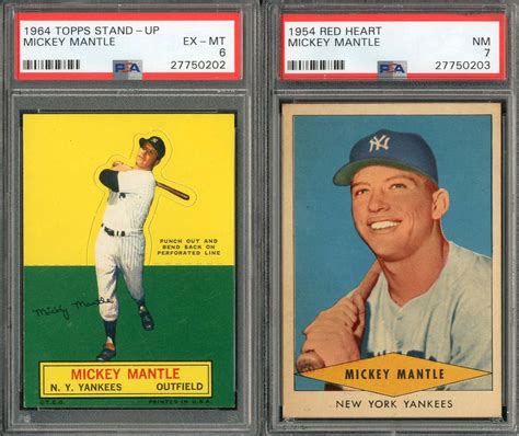 Mickey Mantle Psa Graded Pair