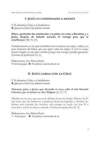 Rezar El V Acrucis Con Santa Teresa De Jes S Pdf