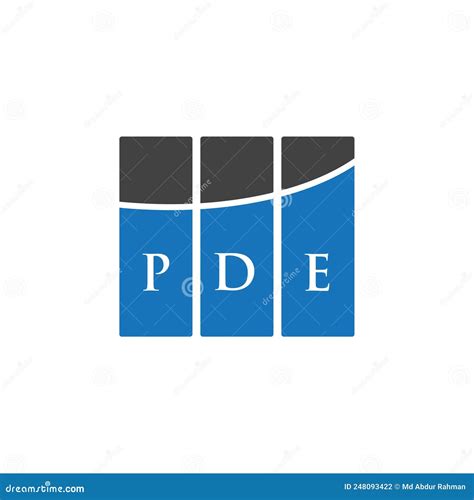 Pde Letter Logo Design On White Background Pde Creative Initials