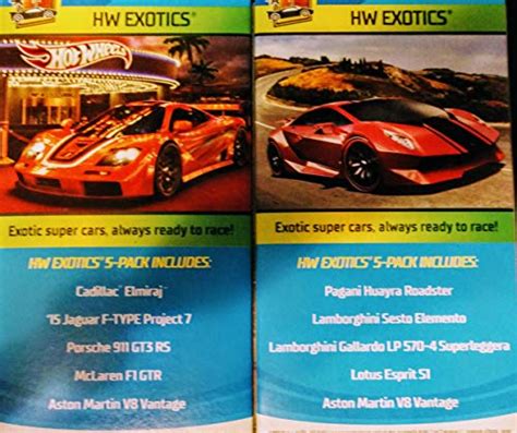 Hot Wheels And HW Exotics Packs Car Bundle Set Pricepulse