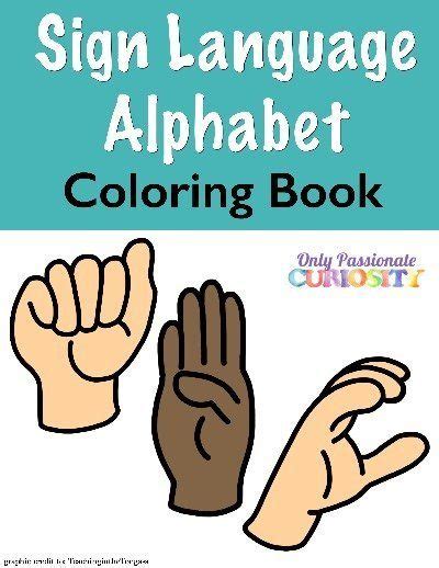 American Sign Language Alphabet Coloring Book - Only Passionate Curiosity