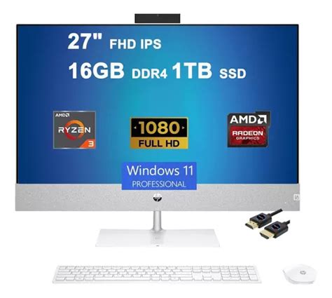 All In One Hp Pavilion Ryzen U Gb Ram Tb Ssd Meses Sin