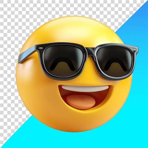 Premium PSD Emoji Of A Grinning Face With Sunglasses