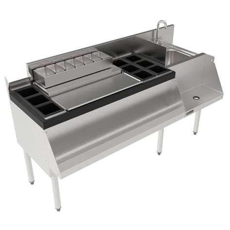 Perlick Ucs60b 60 Cocktail Station W 78 Lb Ice Bin Stainless Steel