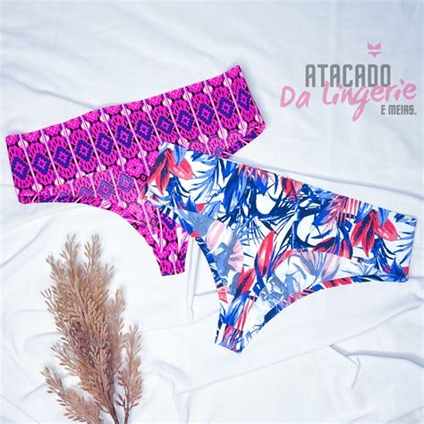 Calcinha Corte A Laser C S Alto Fio Estampada Cat Logo Atacado Da Lingerie E Meias