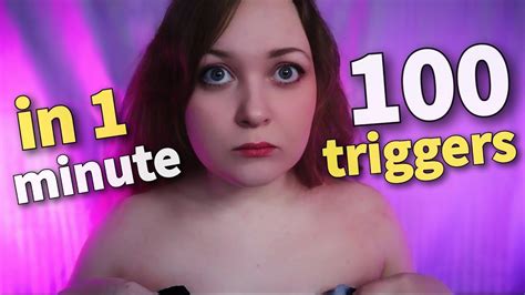 Asmr 100 Triggers In 1 Minute 🤪 100 Triggers In 60 Seconds 🤪 Youtube